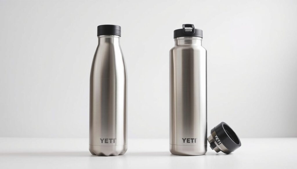 Comparison of Owala FreeSip and YETI Rambler insulated water bottles