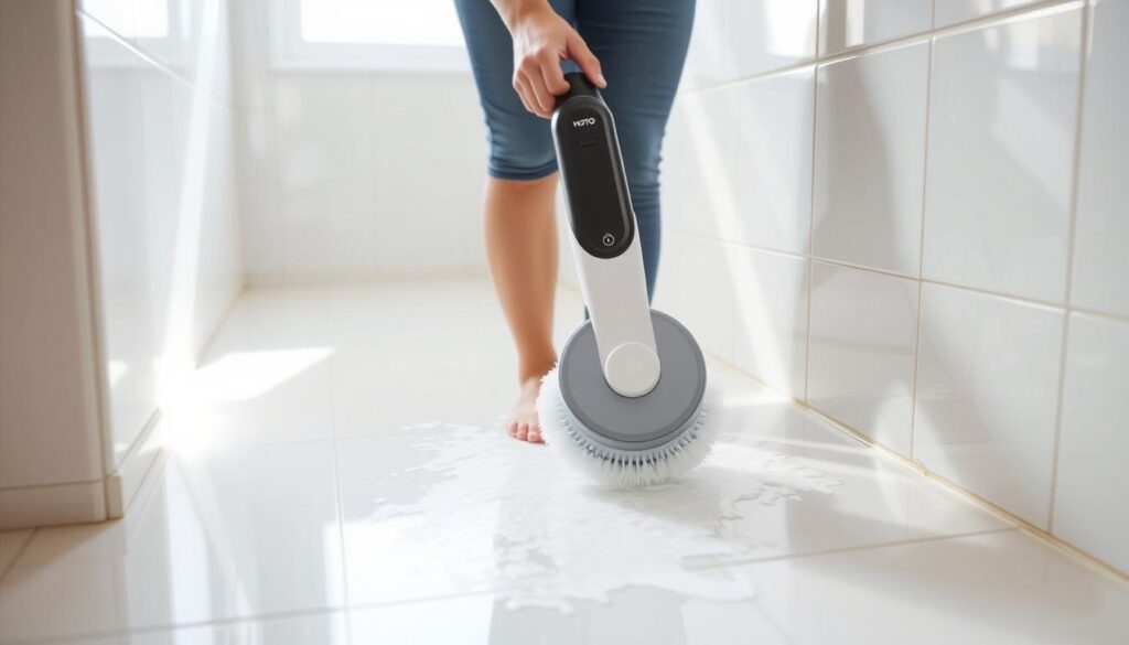 HOTO Electric Spin Scrubber in use