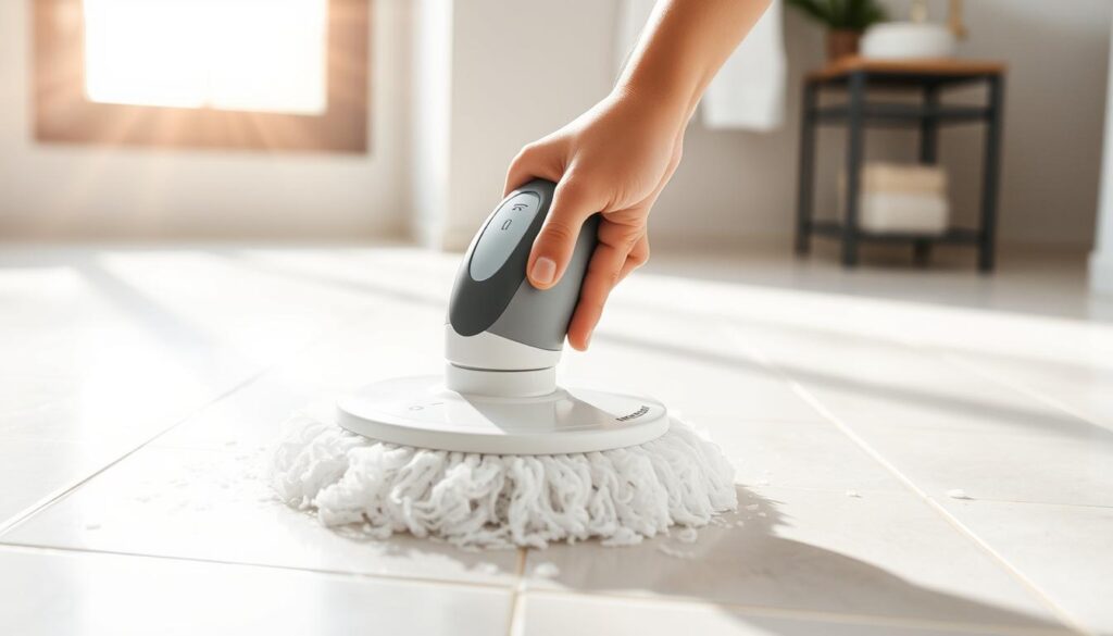 HOTO Electric Spin Scrubber in use