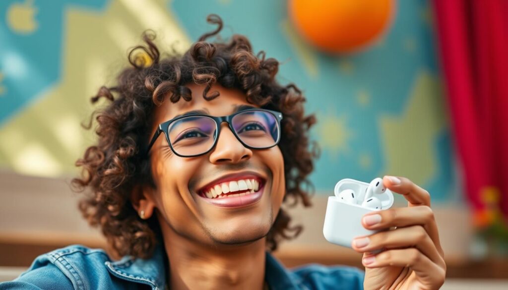 Image of a satisfied customer using Apple AirPods (3rd Generation)
