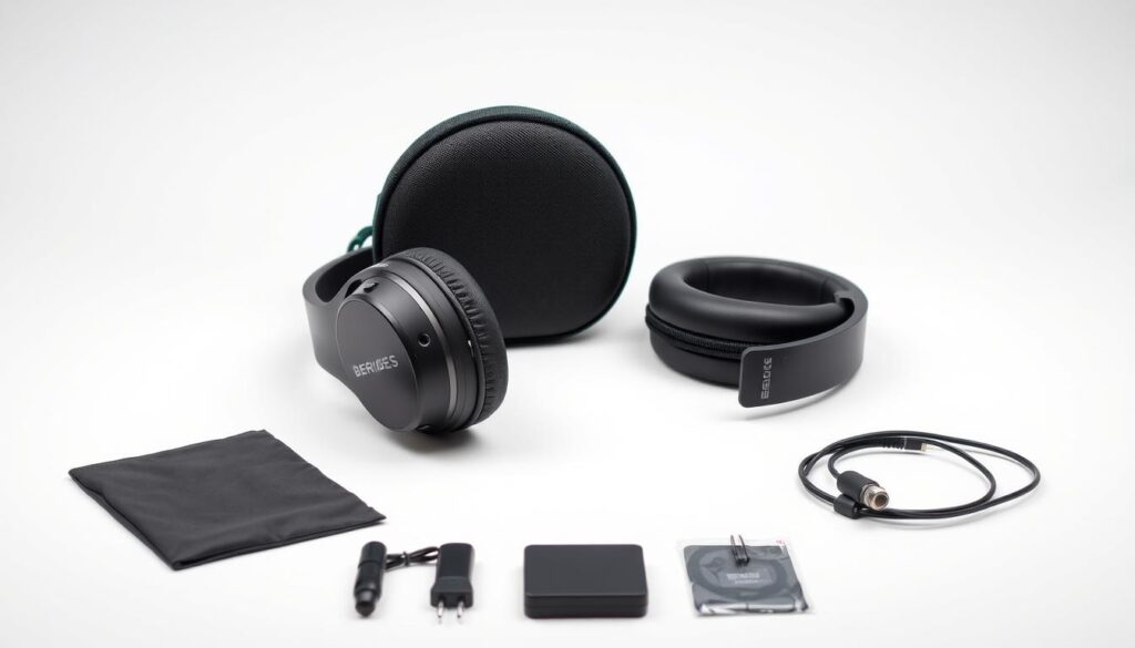 BERIBES Bluetooth Headphones Over Ear with case and accessories