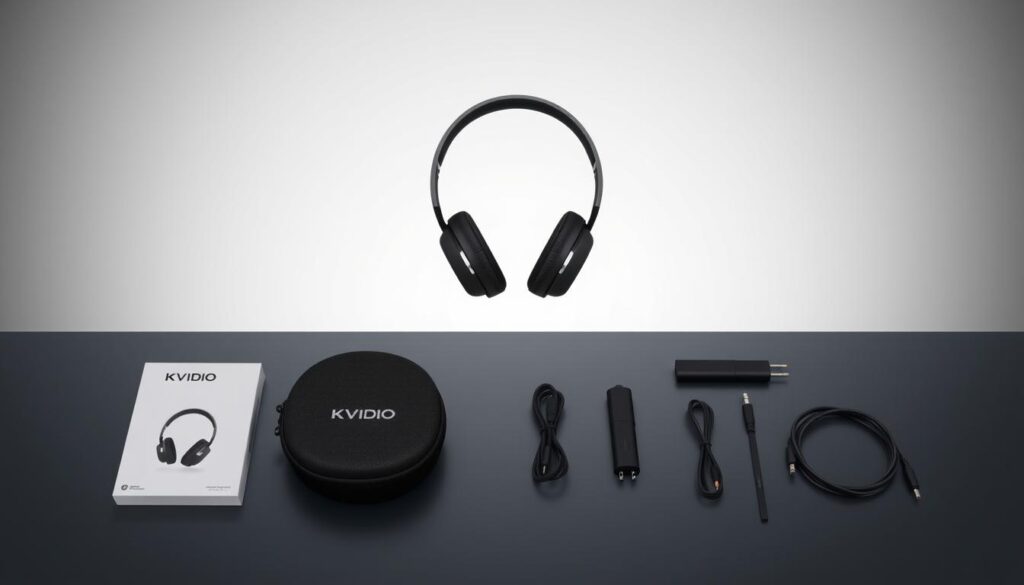 KVIDIO Bluetooth Headphones Over Ear complete package