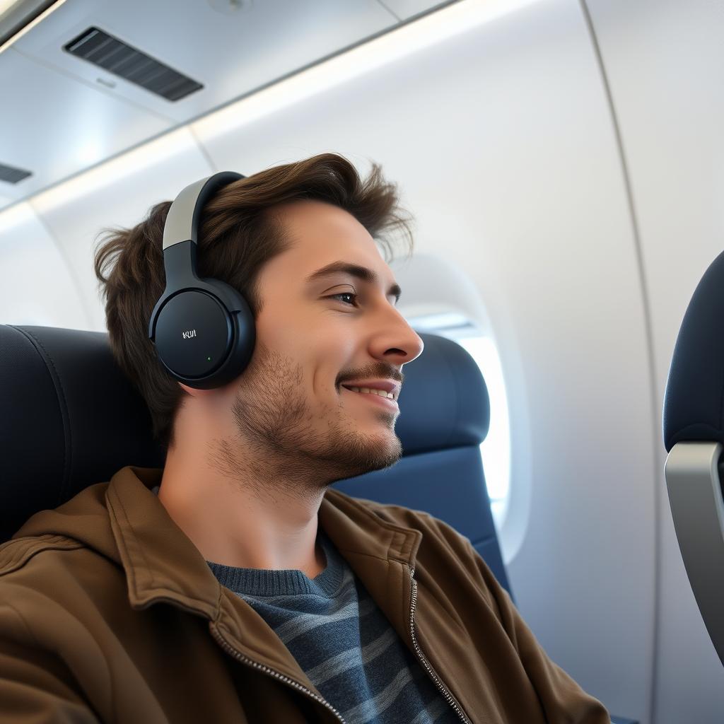 KVIDIO Bluetooth Headphones used during travel