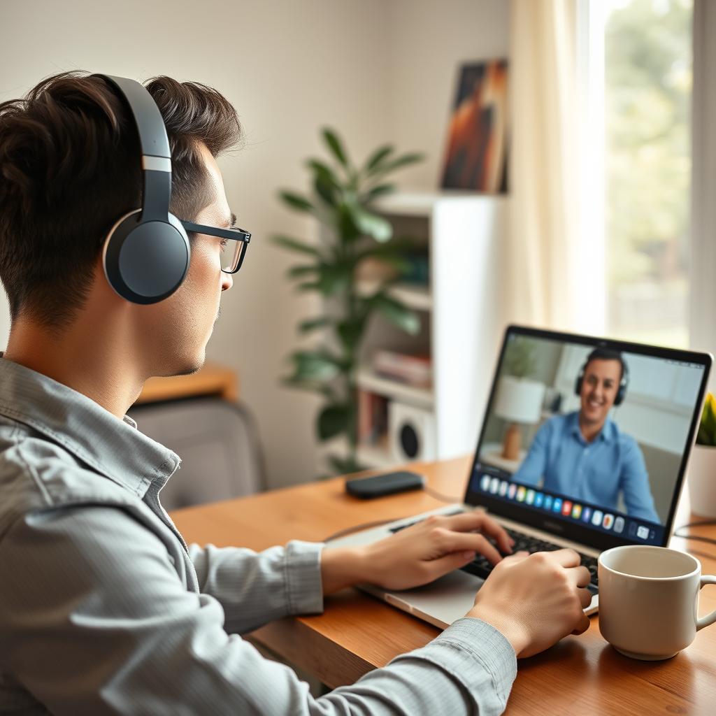 KVIDIO Bluetooth Headphones used for remote work