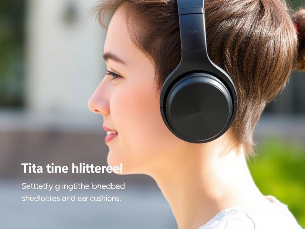 Person wearing BERIBES Bluetooth Headphones showing comfort fit