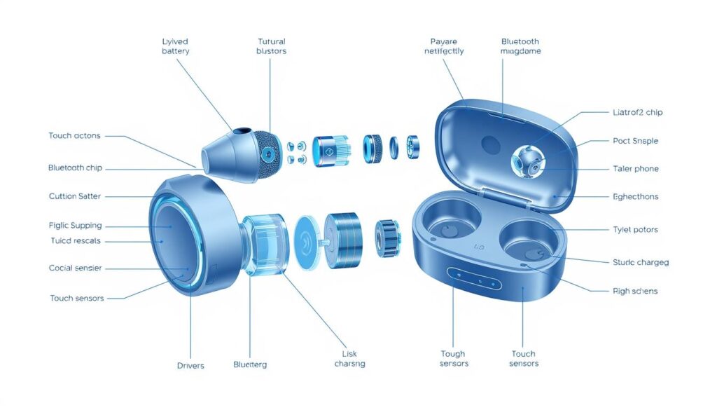 Wireless earbuds components and technical details