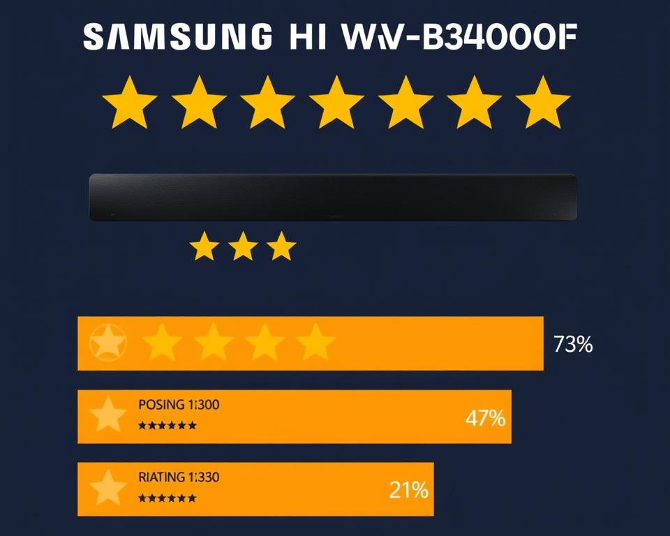 Gráfico de avaliações da Soundbar Samsung HW-B400F